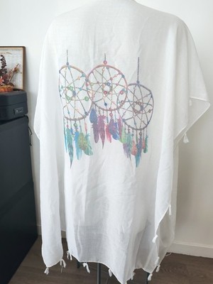 Leichter und transparenter Poncho Einheitsgröße Motid Dreamcatcher Traumfänger