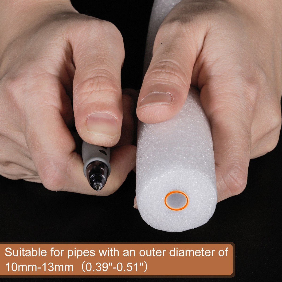 Schiuma Tubo 3.28 Piedi Lunghezza 0.98" ID 1.77" OD Cavo Tubo Coperchio - Foto 2