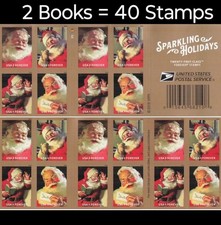 40 FOREVER STAMPS USPS SANTA CHRISTMAS CARDS