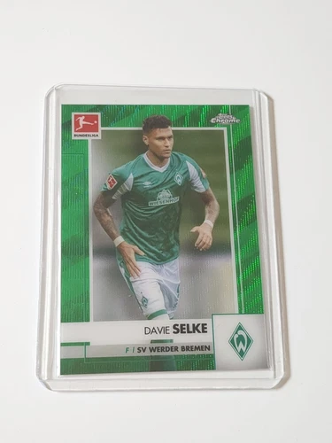 Topps Chrome Bundesliga 2020 Davie Selke Werder Bremen Green Wave /99