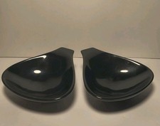 Two Black Vintage Rubel 2041  Salad Bowls Stoneware Triangle MCM Unique 