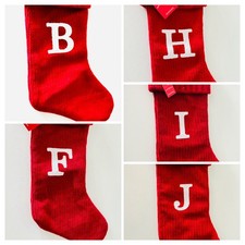 You Pick Target Wondershop 18" Red Knit Monogram Christmas Stockings B F H I J