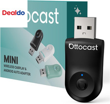 Mini Dongle Wireless Carplay Adapter for Iphone  Android Auto Adapter 2-In-1 Co
