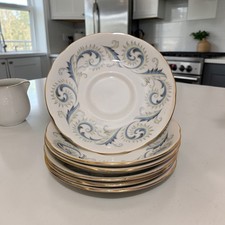 6 x Royal Standard - Garland - Tea Saucers - Fine Bone China