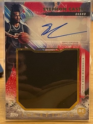 2024-25 Topps Inception - Rookie Jumbo Relic Autographs Stephon Castle Red 75/75
