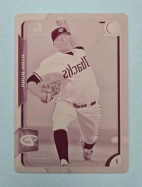 2015 Bowman Entwurf Ryan Burr Magenta Druckplatte #60 Karte 1/1