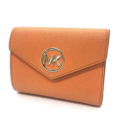 Gebrauchte Michael Kors Carmen Trifold Geldbörse Orange 34S1GNME6L