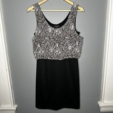 Banana Republic Womens Dress Black Snakeskin Animal Print Pullover Size 8