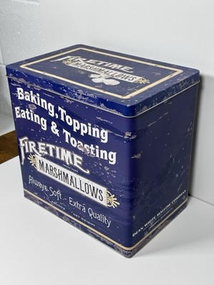 FIRETIME MARSHMALLOW Tin Reproduction Vintage Style Camping Summer