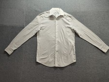 Calvin Klein Men Dress Shirt M White Button Up Regular Fit Stretch Steel Formal
