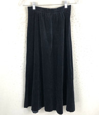 Vintage Black Velvet Maxi Skirt Womens 10 Y2K Whimsigoth Event Occasion Formal