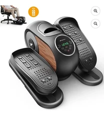 MERACH Under Desk Elliptical Machine, 12 Adjustable Speeds Quiet, LCD Monitor