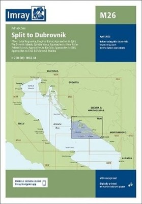Imray M Series M26 Split to Dubrovnik (Map) M Charts (US IMPORT)