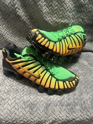 Nike Shox TL  Green Shock  Bright Ceramic Black Orange (AV3595 301) Men's NEW