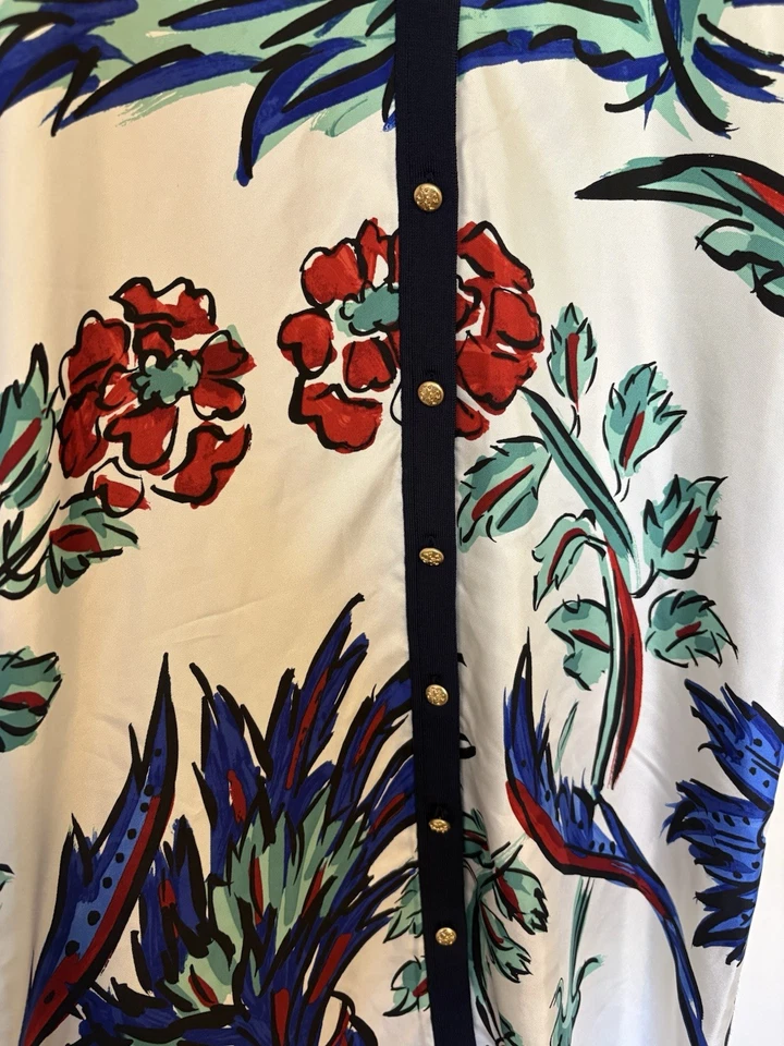 Vestido Camisa Tory Burch Seda y Lana Merino, Talla XS Cinturón Perdido Foto 2 de 4