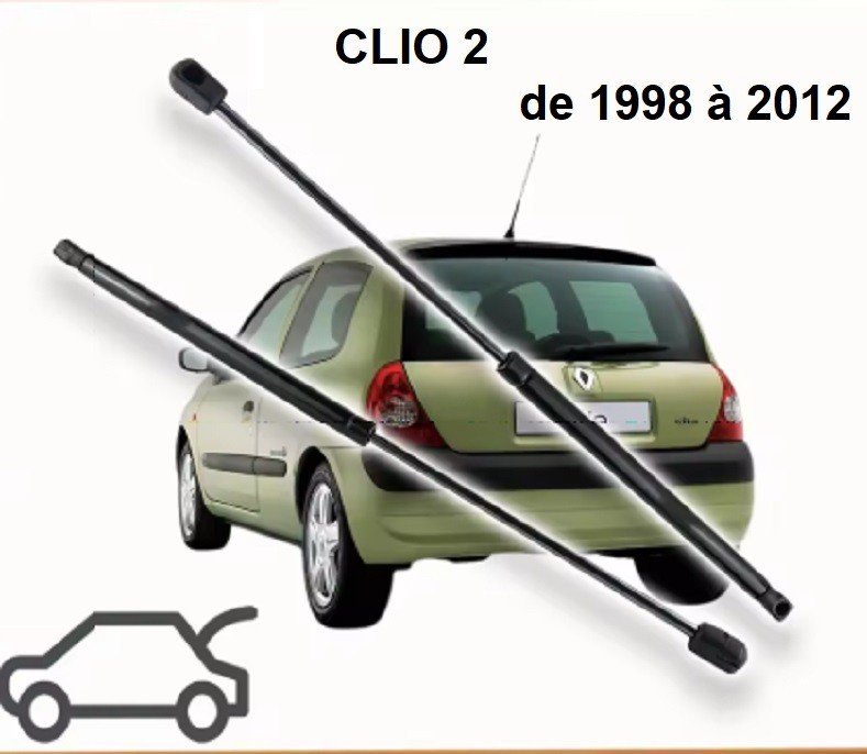 Vérins de coffre pour Clio 2 amortisseurs de rechange hayon 1998-2012 références 7700842256