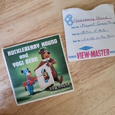 Huckleberry Hound and Yogi Bear B512 View-Master 3 Reel Packet  BONUS Reels