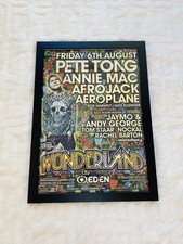 Custom Framed Pete Tong Vintage Eden Ibiza Poster Afrojack Wonderland Annie Mac