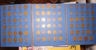 45 Coin Partial Set 1909-1940 Lincoln Wheat Cent Penny Album+ 1 Roll Wheats Lot!