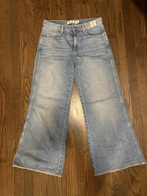 Amo Women's Jeans Faith Flare Size 28 High Rise Stretch Denim Light Wash