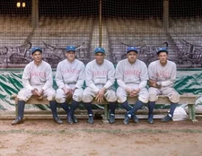 Cedric Durst-Paschal-Combs Babe Ruth-Meusel 8x10 Colorized Print-FREE SHIPPING