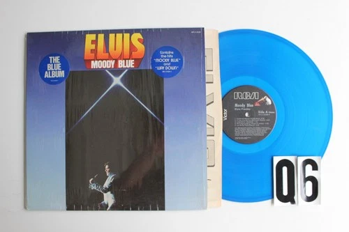 Elvis Presley Moody Blue Blue Vinyl Shrink Record lp original vinyl album