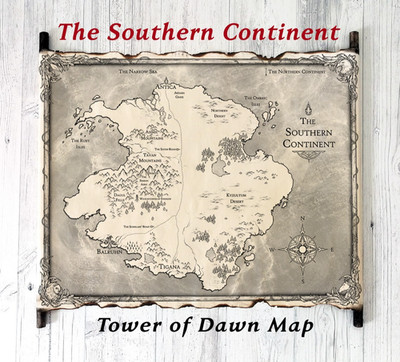 The Southern Continent Map, Tower of Dawn Map, Throne of Glass Map, Erilea Map