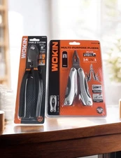 WOKIN 2-Pack Cable Cutter 8in + 14-in-1 Multi-Purpose Pliers Tool Set New