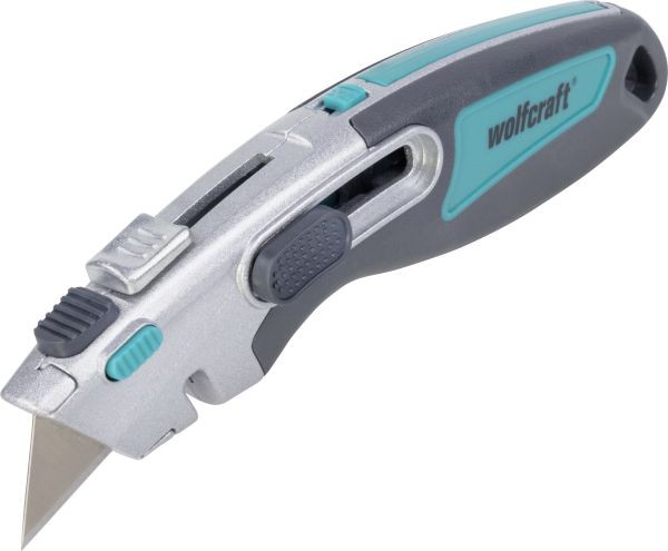 Wolfcraft Trapezklingenmesser Inkl. 3 Ersatzklingen Mehrzweckmesser-image