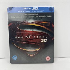 Man Of Steel 3D Blu-Ray Steelbook Henry Cavill UK IMPORT New Sealed