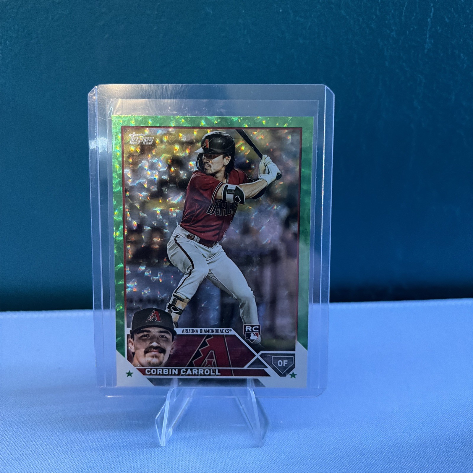 2023 Topps Series 2 Corbin Carroll #401 Green Foil /499 RC Diamondbacks