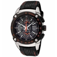 Seiko Sportura Spc039p2 Quartz Chronograph Watch 7t85 Tachymeter Orange Leather Seiko Sportura Spc039p2 Quartz Chronograph Watch 7t85 Tachymeter Orange Leather