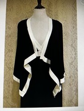 Karen Kane maxi dress in black-and-white with matching jacket. Size S. NWOTGS.