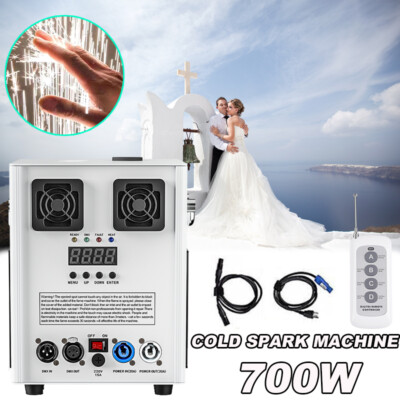 700W Firework Cold Spark Machine DMX White Stage Effect Party Wedding Machine