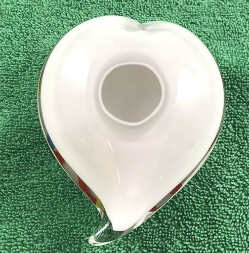 Scultura artistica in vetro soffiato a mano cuore peso carta vetro arte - Foto 2 di 4