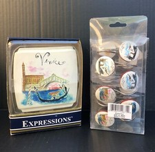 Bon Voyage Night Light  Shower Curtain Hooks  Venice New York Paris London