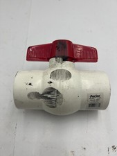 Qty 2 ProLine PVC Solvent Ball Valves 107-637 1-1/2" 150PSI 1-5/8" OD White