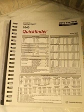 Thomson Reuters Checkpoint 2019 1040 Quickfinder Handbook