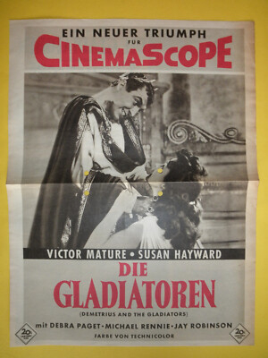 Die Gladiatoren / Victor Mature, Susan Hayward, Debra Paget / EA-Handzettel 1954
