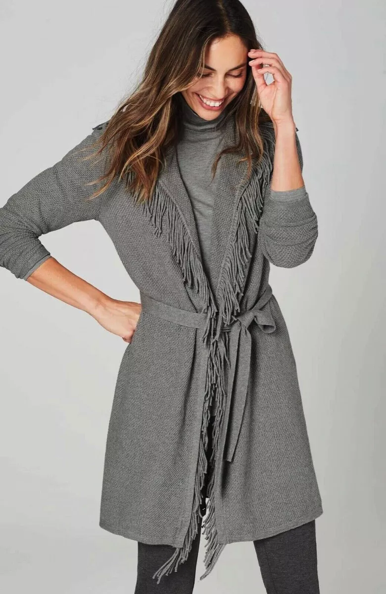 Fringe wrap cardigan outlet
