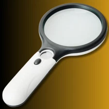 3 LED Light 45X Handheld Magnifier Reading Magnifying Glass Lens Jewelry Loupe