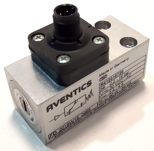 Bosch Rexroth Aventics R41201020 Pressure Switch PM1-M3-F001-002-160-M12X1-NONE