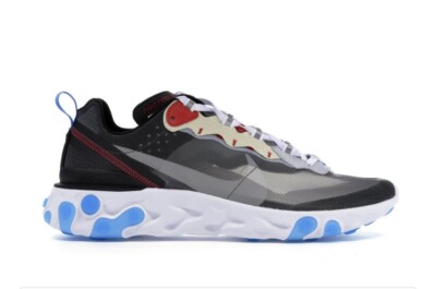 Nike React Element 87 Dark Grey Photo Blue Size 6.5 AQ1090-003  With receipt