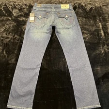 True Religion Geno Big T Flap “Dark Rejuvenating Wash”32x32 Relaxed Slim #700220