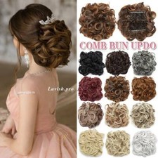 US Large Scrunchie Messy Bun Hair Piece Real Thick Updo Clip In Hair Extensions