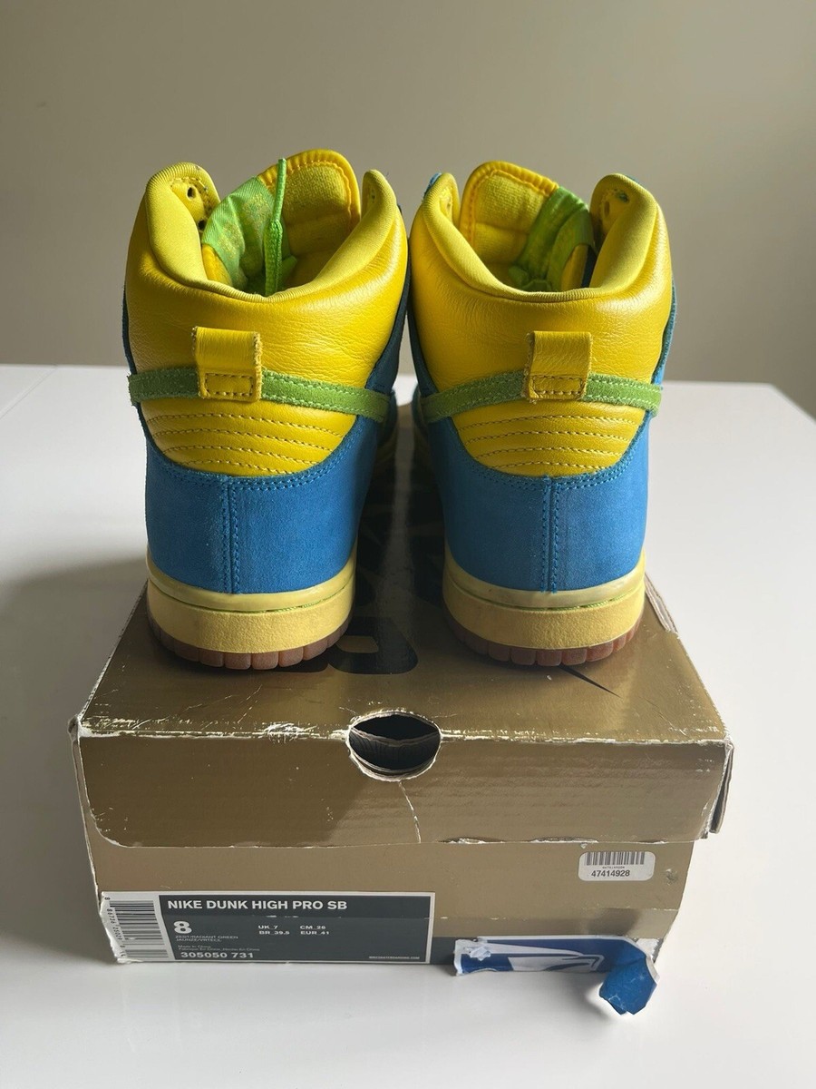 Size 8 - Nike Dunk Pro SB High Marge Simpson | eBay