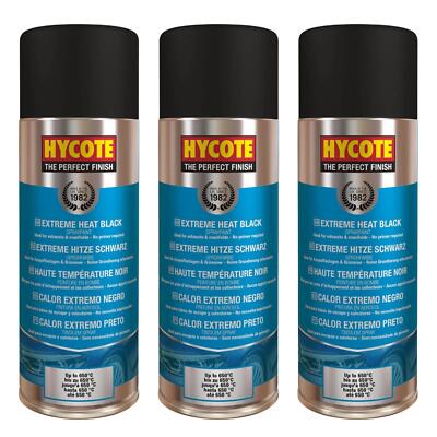 Hycote Farbe Aerosol Sprühfarbe schwarz VHT sehr hohe Temperatur 400 ml x3