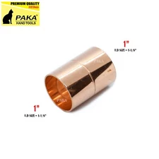 10 pcs - 1" x 1" Copper Coupling with Stop CxC