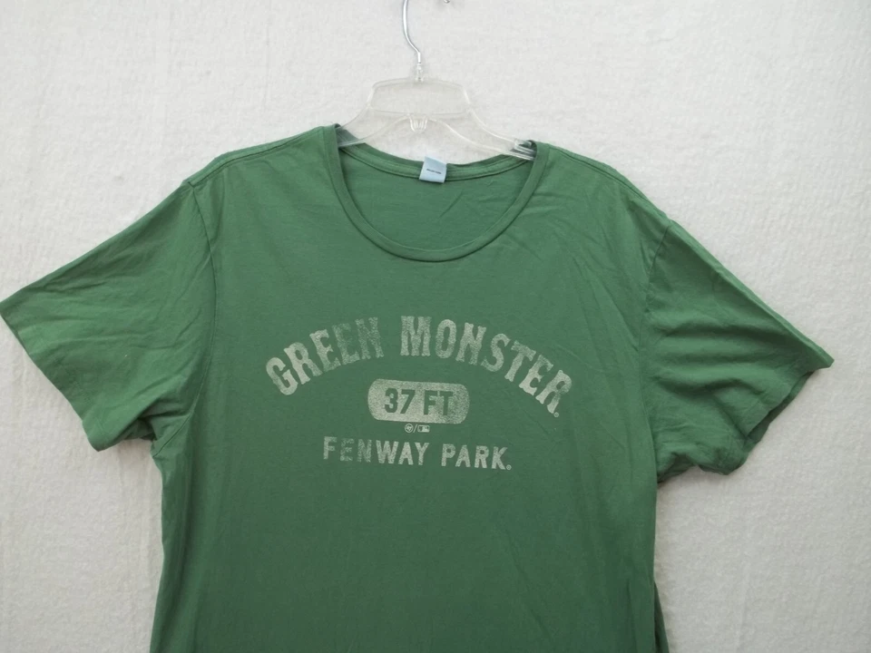 Green Monster Fenway Park Mens Green Distressed Graphic T Shirt Size L by '47 - Image 2 of 4