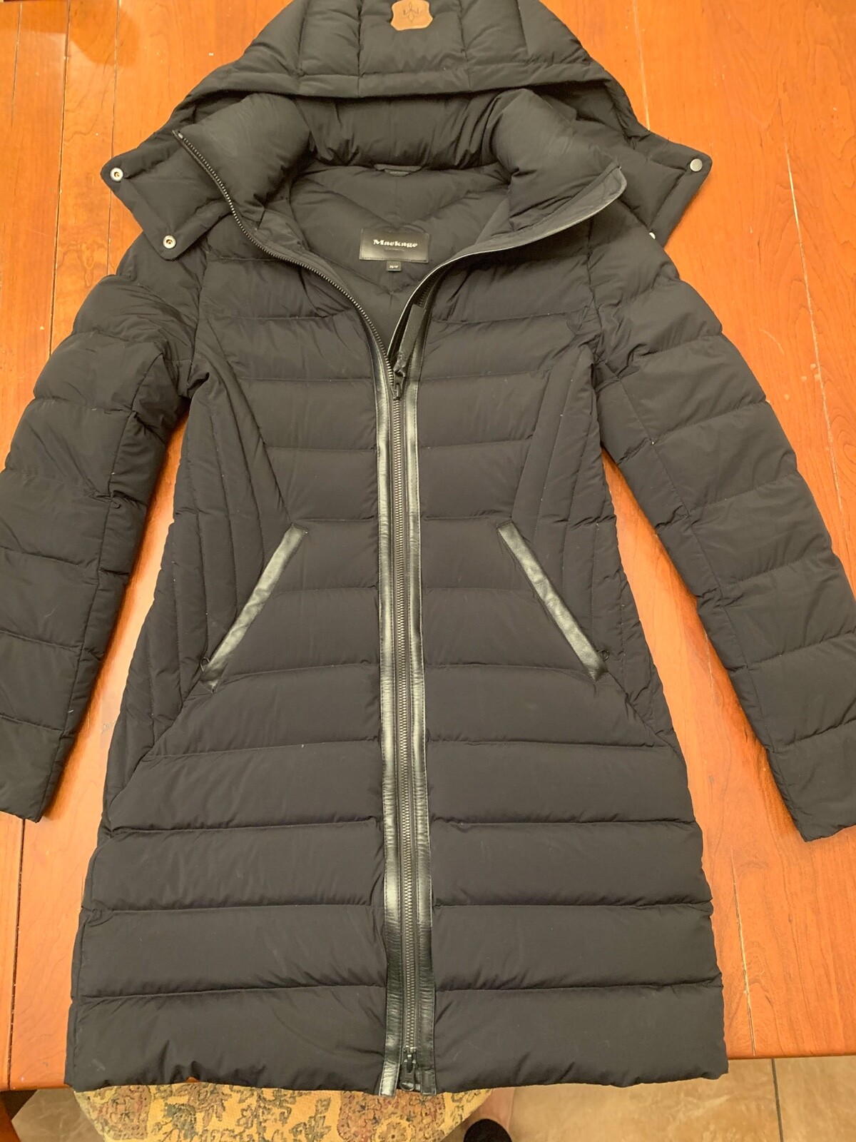 mackage calna down maxi coat